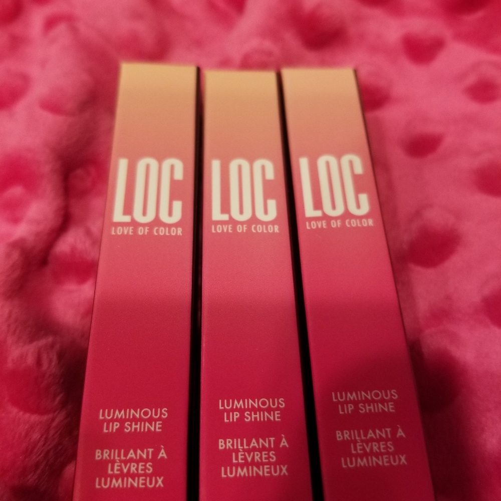 Bundle of NIB LOC Luminous Lip Shine + bag